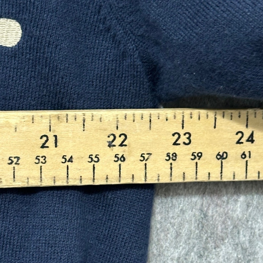 J Crew Womens Navy Blue Polka Dot Button Up Cardigan Sweater Size L - Picture 5 of 7